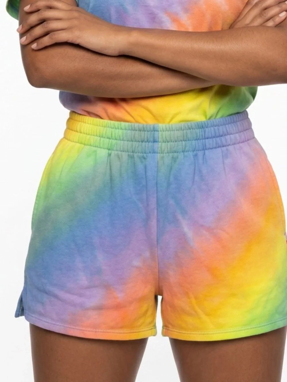 COLSIE | NEW Tie-Dye Rainbow Elastic Waist Lounge Shorts Women’s Size Medium